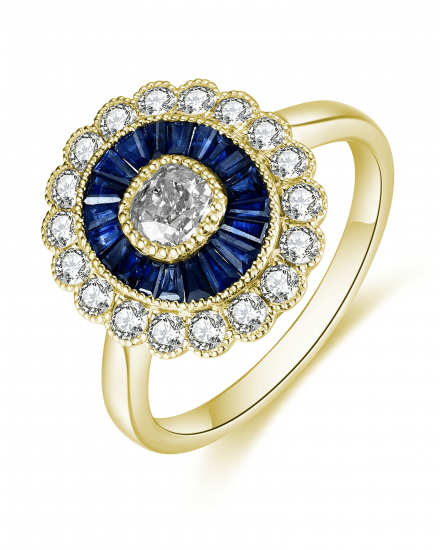 SAPPHIRE DIAMOND RING (TR4993)